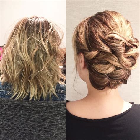 This hairstyle is a gradual lob that is long in the front and short at the back. Shorter hair CAN go up. Do you ever panic when you have a ...