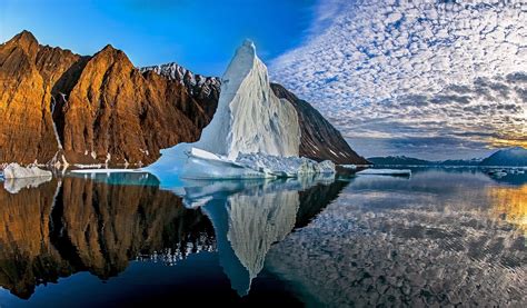 4511249 Water Nature Reflection Clouds Sky Greenland Rare
