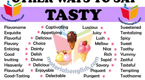 Other Ways To Say Tasty In English Materials For Learning English