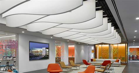 The hanging acoustic baffle is a material of that hanging on the ceiling with high absorption properties and generally hang on the ceiling horizontally or vertically. Decoustics Baffles - Decoustics