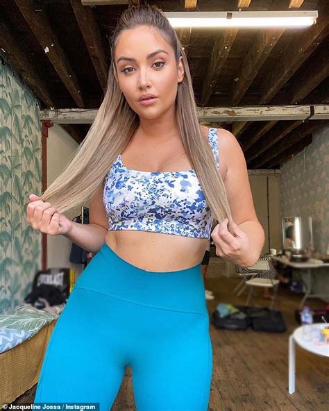 Jacqueline Jossa Poses In Blue And White Gym Gear Daily Mail Online