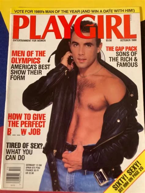 PLAYGIRL MAGAZINE OCT 1988 Guys Posing Nude Gay Interest Women S