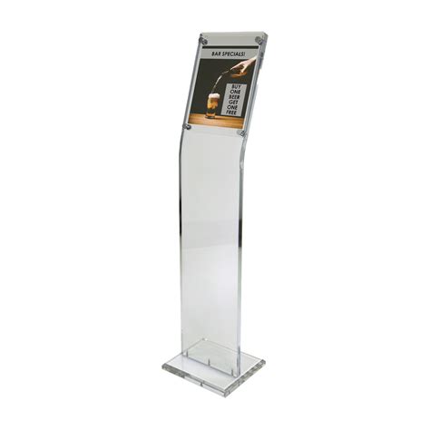 Acrylic Floor Standing 85 X 11 Sign Holder With Standoffs Buy