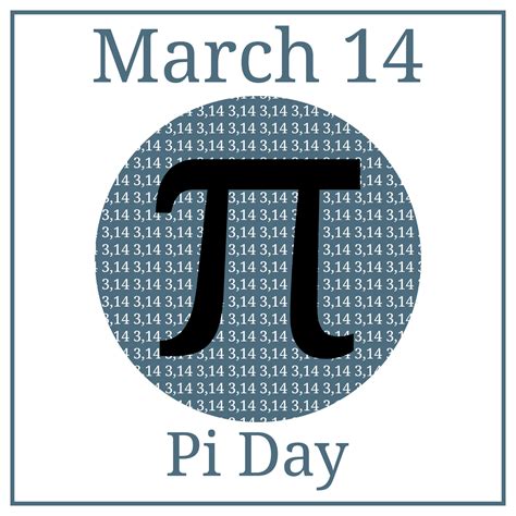 Pi Day Mathematical Constant March 14th March Holiday Calendar