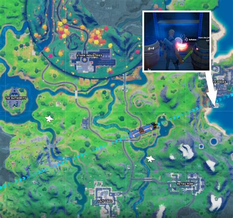 This challenge will send players to find wolverine's trophy, a sentinel head at dirty docks. Fortnite Wolverine Trophy Map