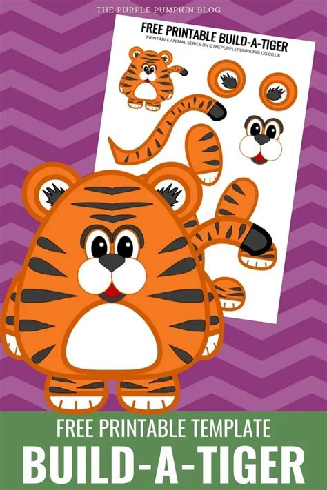 Build A Tiger Free Printable Paper Tiger Craft Template Tiger