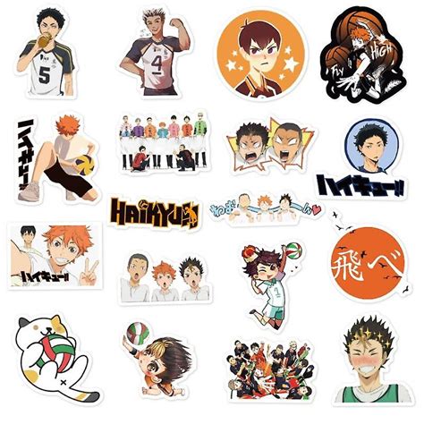 50pcsset Haikyuu Stickers Japanese Anime Sticker Volleyball For Decal On Fruugo Uk