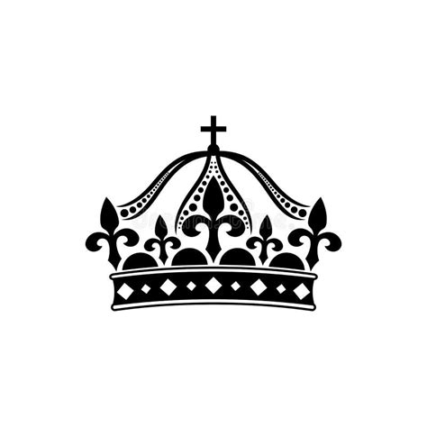 Monarchy Symbol Isolated Royal Crown Stock Vector Illustration Of