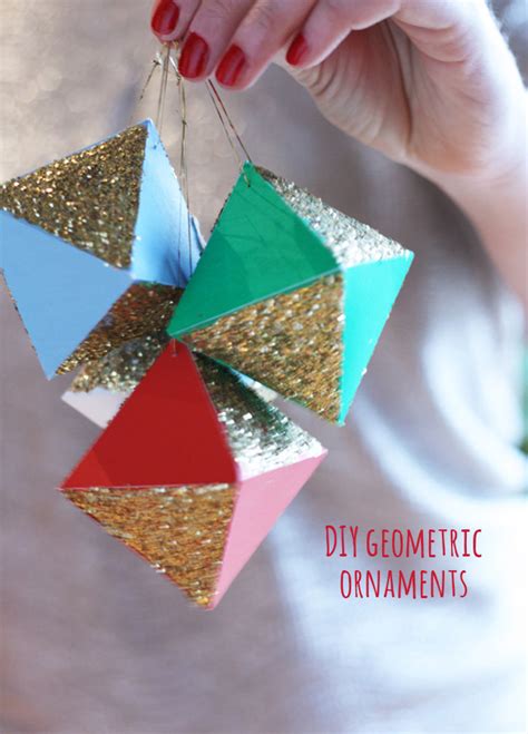 Holiday Diy Geometric Paper Ornaments The Sweet Escape Creative Studio