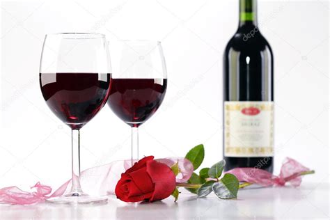 Red Wine And Rose — Stock Photo © Spectrelabs 2147219