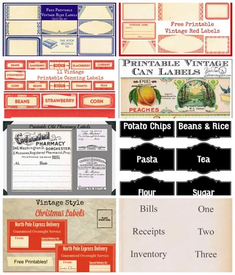 Printable Vintage Labels Printable World Holiday