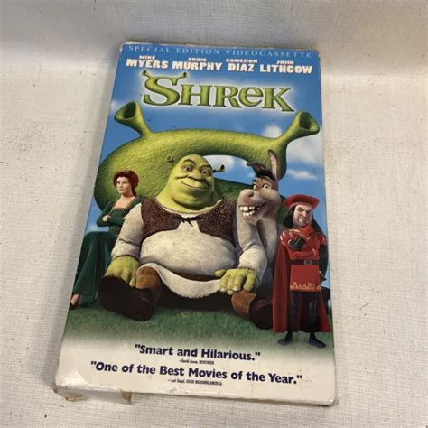 SHREK 2001 ANIMATED Movie VHS Video Tape Special Edition Large Case Big