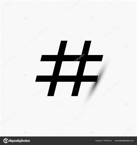 Clipart: hashtag sign | Hashtag Symbol Black Vector Clipart Eps10 ...