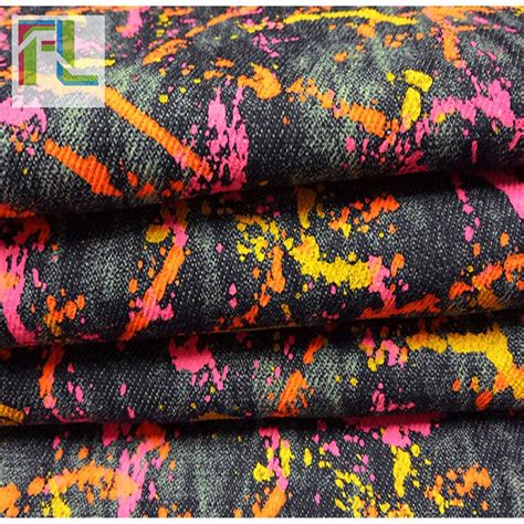 Printed Twill Denim Fabric 335gsm Jean 148cm Width In Fabric From Home