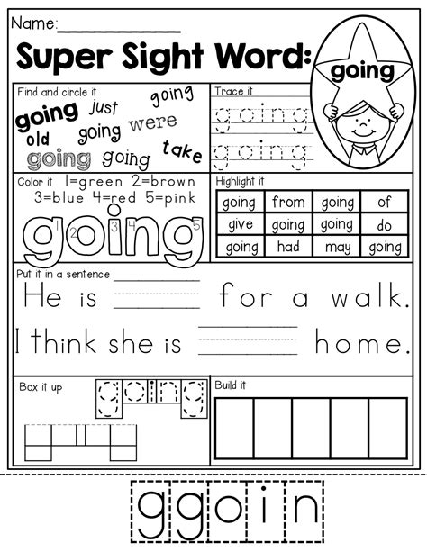 Sight Word Pages So Many Different Ways To Master Each Sight Word