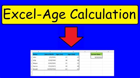 How To Calculate Age From Date Of Birth In Excel YouTube