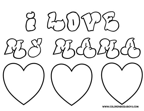 I love it when i'm able to calm my children simply with my presence. I Love You Mom Coloring Pages | Cool Christian Wallpapers