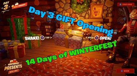 Here's a look at the winterfest challenges list Fortnite "DAY 3 Gift Opening" 14 Days of WINTERFEST ...