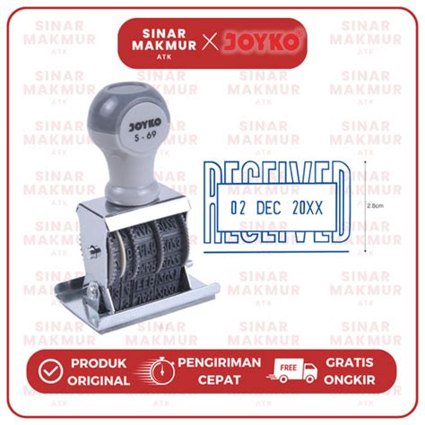 Promo Date Stampstempel Tanggalreceived S 69 Joyko Pcs Jakarta