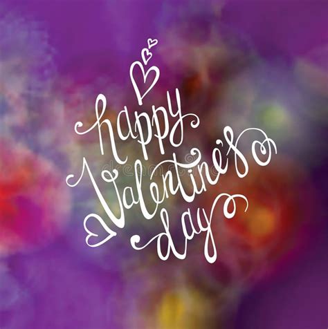 Valentines Day Background Hand Drawing Vector Lettering Design