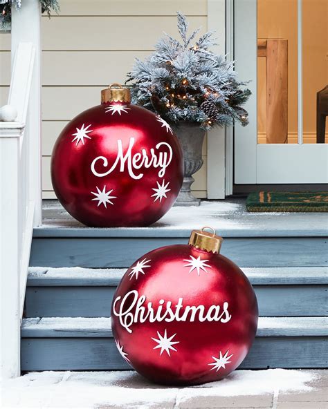Outdoor Merry Christmas Ornaments Balsam Hill Affordable Christmas