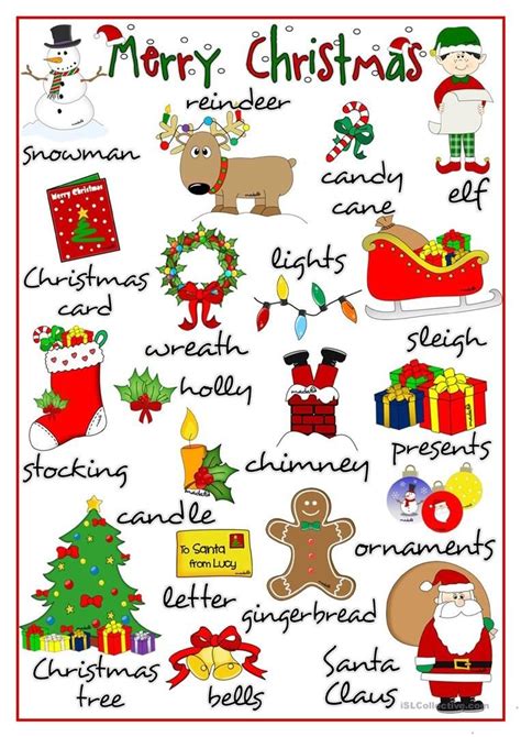 Printable Christmas Pictionary Game Cards