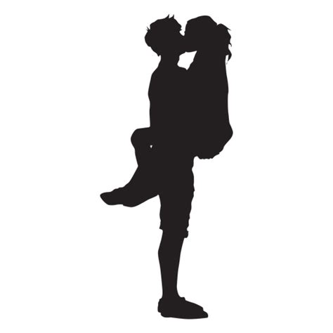 Kissing Couple Silhouette Clip Art