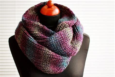 Download Easy Infinity Scarf Knitting Pattern In The Round Png Knitting Panels Patterns