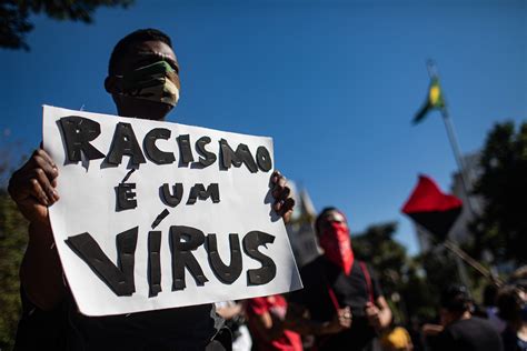 brazilians protest in support of black lives matter and against president jair bolsonaro