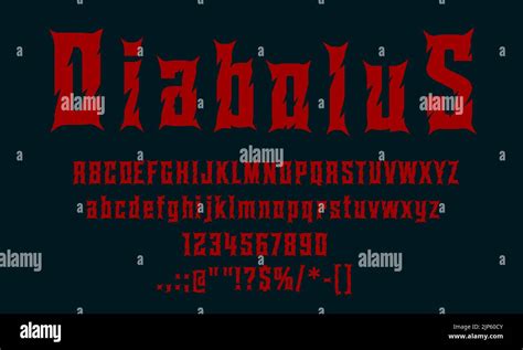 Horror Devil Or Evil Font Scary Halloween Alphabet Text And