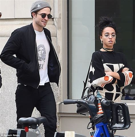 Fka Twigs Looks Glum As She Steps Out With A Smiling Robert Pattinson Daily Mail Online