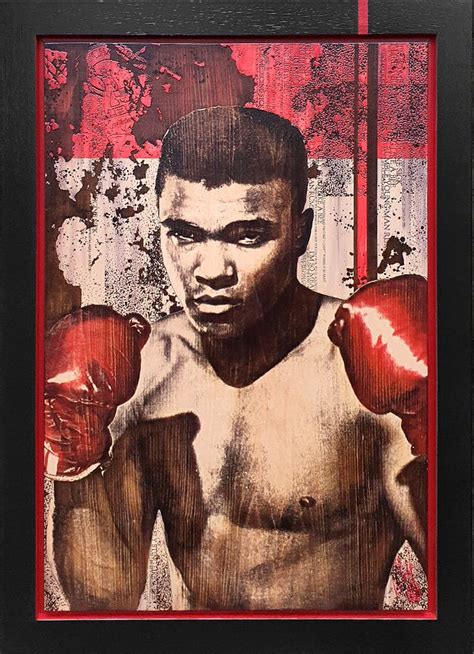 Cassius Clay By Rob Bishop Art On Wood Clk Art
