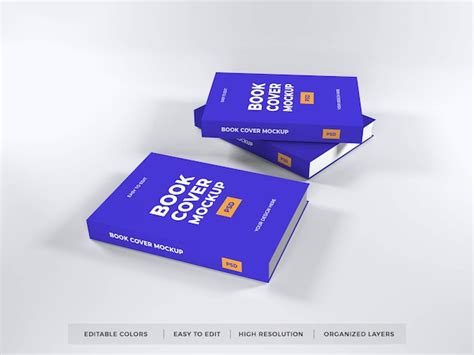 Premium Psd Realistic Book Cover Mockup Template
