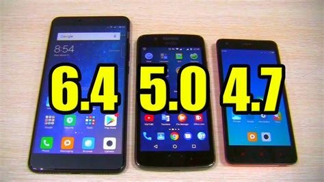 Phones 64 50 47 Inches Comparison Youtube