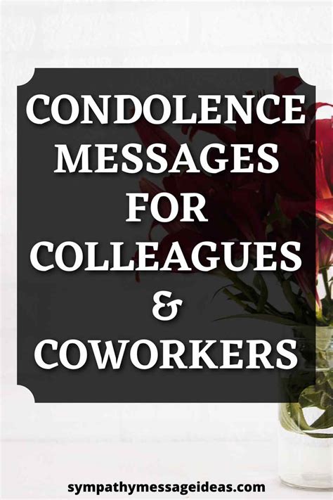 85 Condolence Messages For Colleagues And Coworkers Sympathy Message Ideas