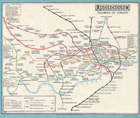 In Pictures The 1927 London Underground Map London Reconnections