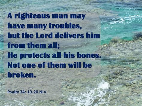 A Righteous Man May Have Many Troublesvbut The Lord Delivers Himvfrom