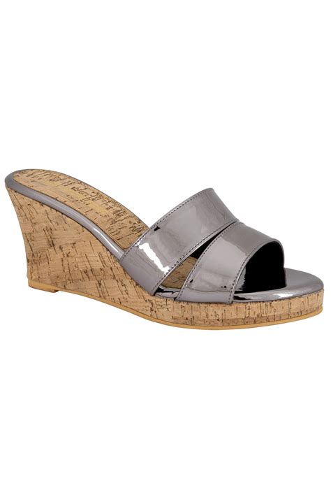 Buy Signature Sole Grey Synthetic Strappy Wedges Online Aza Fashions