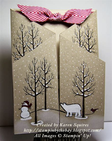 Stampin By The Bay White Christmas Stand Up Card