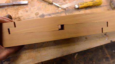 In the previous video, we measured and marked the tenon. How to cut a Scarf Joint, Time Lapse - The Samurai Carpenter