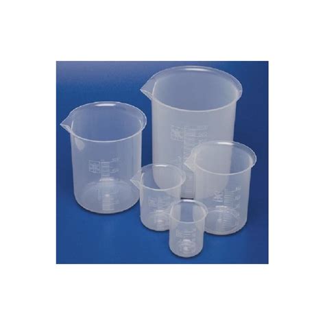 Beaker 50ml Polypropylene Low Form With Spout Graduated