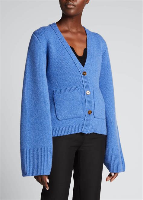 Khaite Scarlet Cashmere Cropped Cardigan Bergdorf Goodman