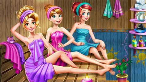 Un agradecimiento muy especial para las personas que suben y comparten estos videos. Las Princesas Disney se van a una sauna | Dibujos Animados ...