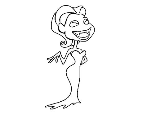 Female Vampire Coloring Page