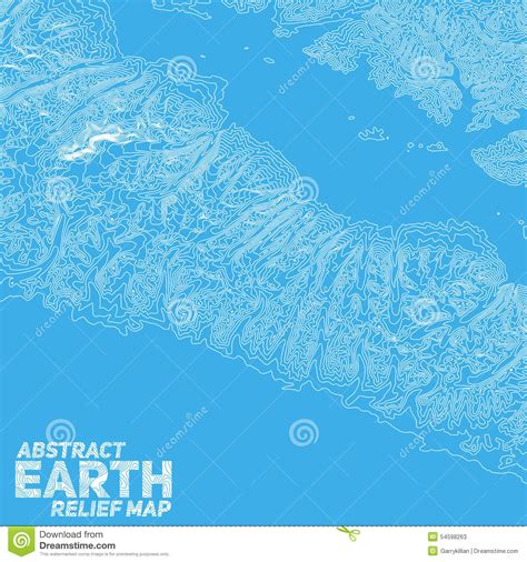 Vector Abstract Earth Relief Map Stock Vector Illustration Of Frame