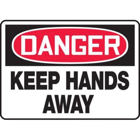 Order Meqm140va10 By Accuform 10 X 14 Safety Sign Keep Hands Away