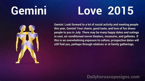 2015 Gemini Love Horoscope - YouTube