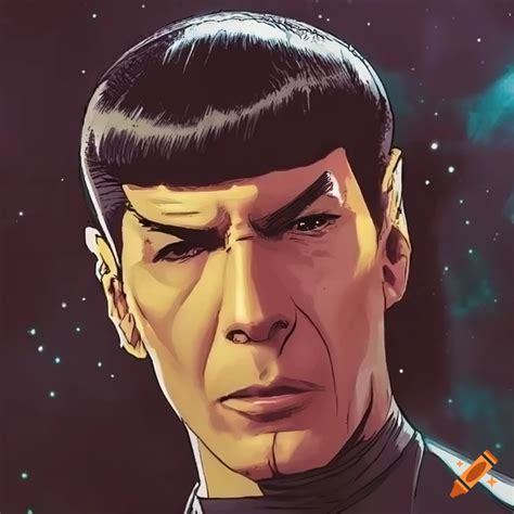 Comic Book Cover Featuring Spock From Star Trek On Craiyon