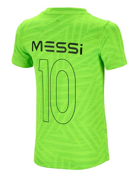 Boys Green Adidas Messi T Shirt Life Style Sports