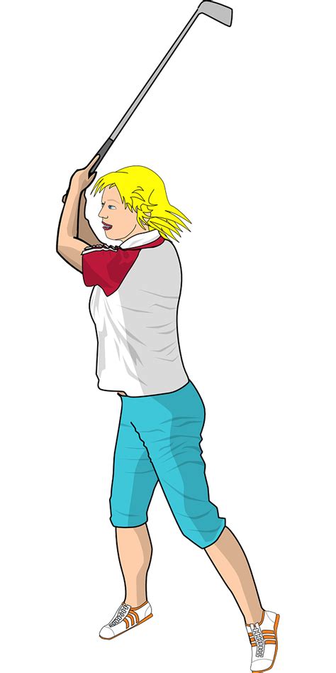 Female Golfer Cartoon